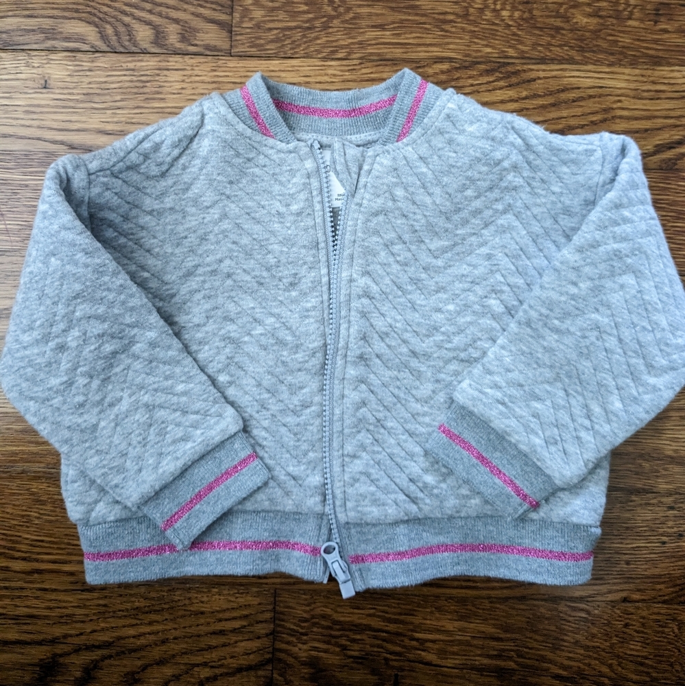 Okie Dokie baby girl's quilted bomber jacket size 6 months